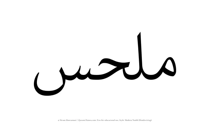 The Muslim name Milhas written in naskh script