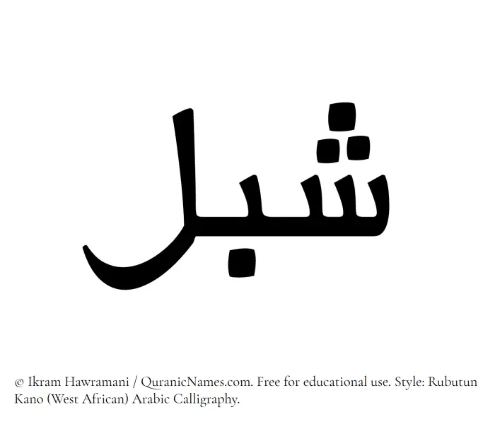 The Muslim name Shibl written in Rubutun Kano calligraphic script