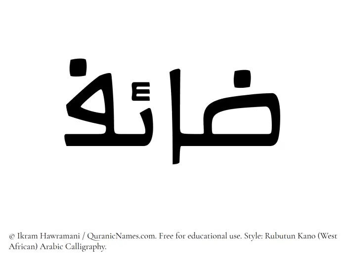The Muslim name Zaaef written in Rubutun Kano calligraphic script