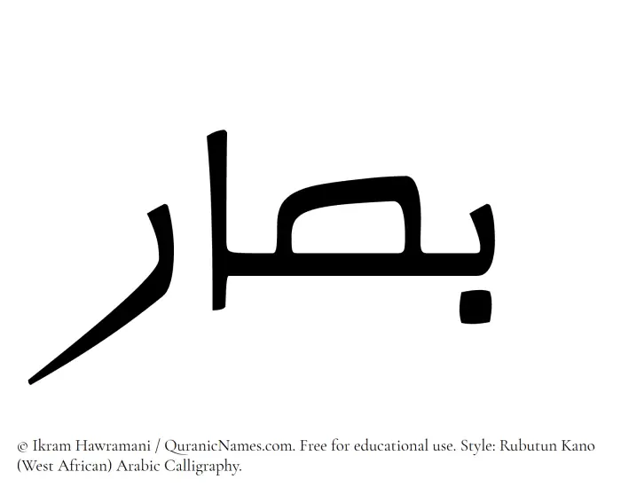 The name Bassaar written in Rubutun Kano