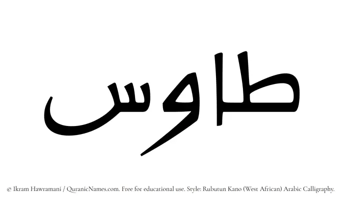 The name Tawus written in Rubutun Kano