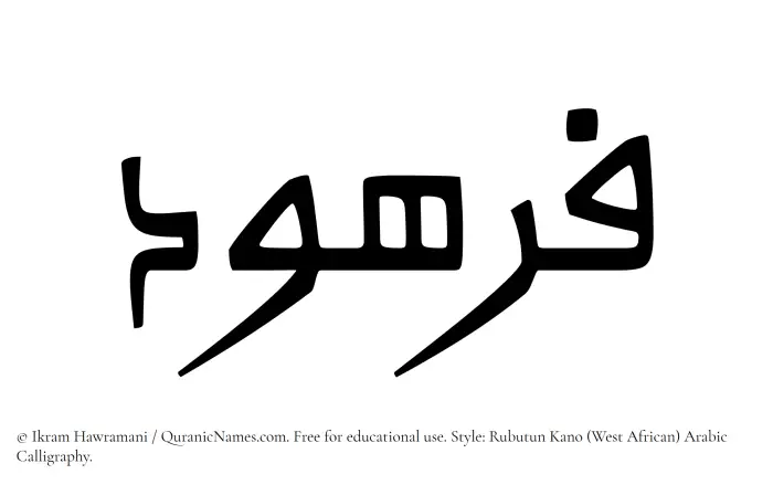 The name Furhud written in Rubutun Kano