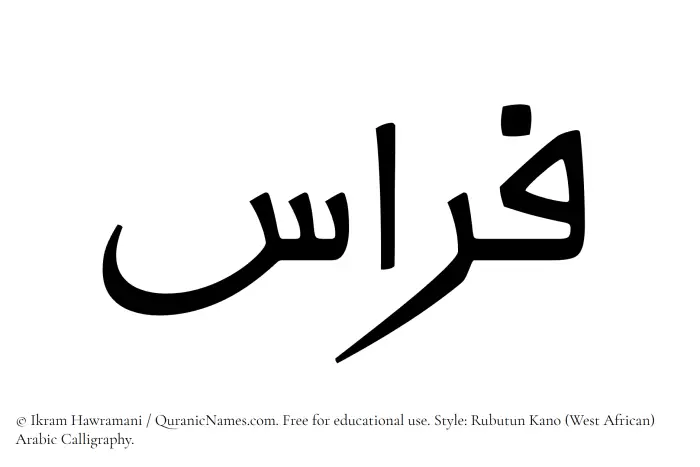 The name Firas written in Rubutun Kano