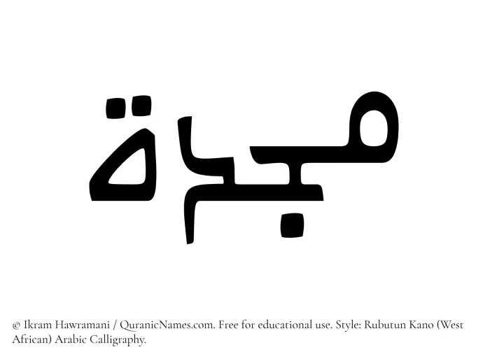 The name Majdah written in Rubutun Kano