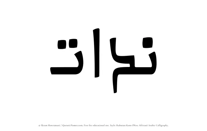 The name Niddat written in Rubutun Kano
