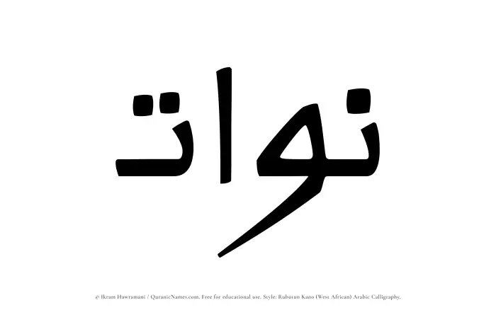 The name Nawat written in Rubutun Kano