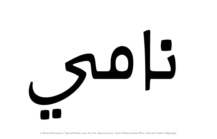 The name Nami written in Rubutun Kano