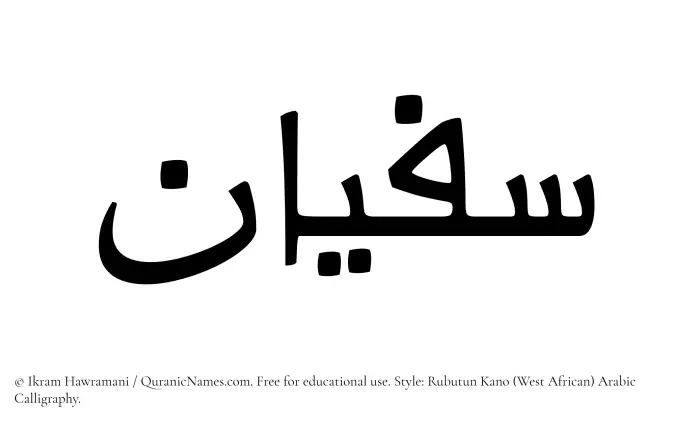 The name Sufian written in Rubutun Kano