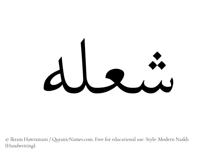 The name Shoulah written in naskh
