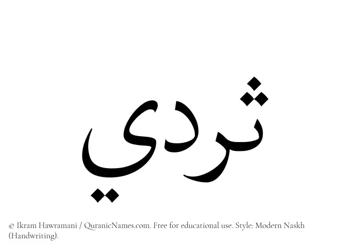 The name Sardee written in naskh