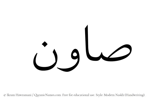 The name Sawin written in naskh