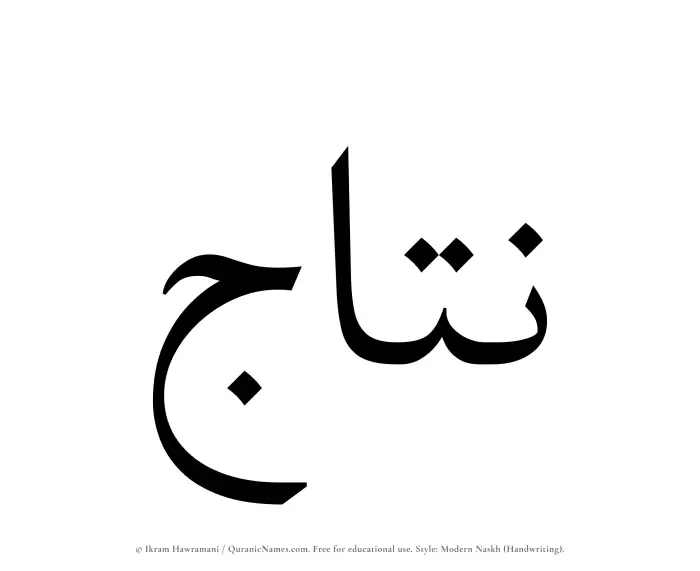 The name Nitaj written in naskh