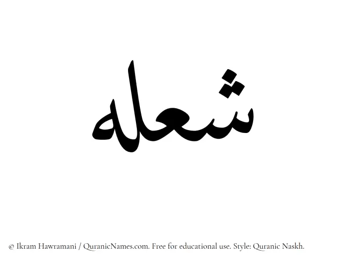 The name Shoulah written in Quranic naskh
