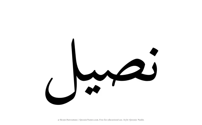 The name Naseel written in Quranic naskh