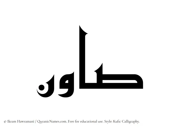 The name Sawin written in Kufi/Kufic