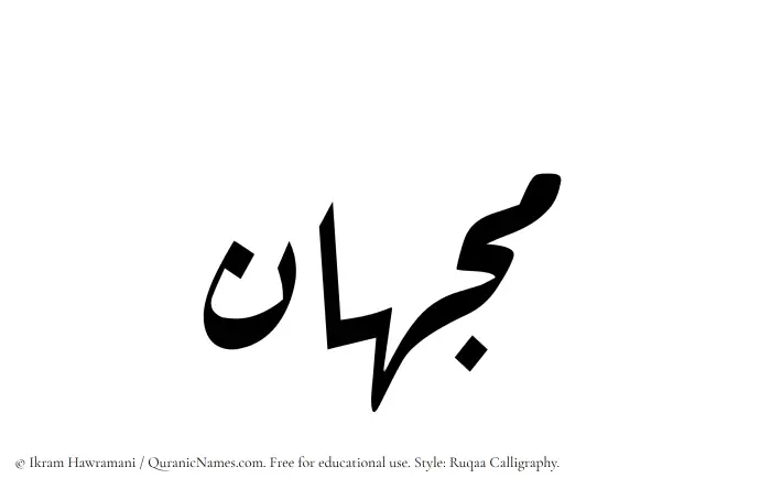 The name Mijhan written in Ruqaa
