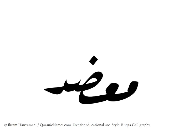 The name Muazzid written in Ruqaa