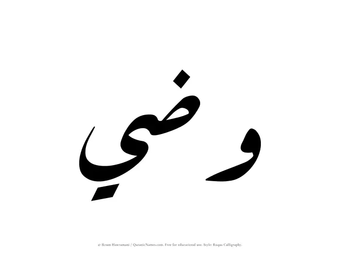 The name Wazee written in Ruqaa