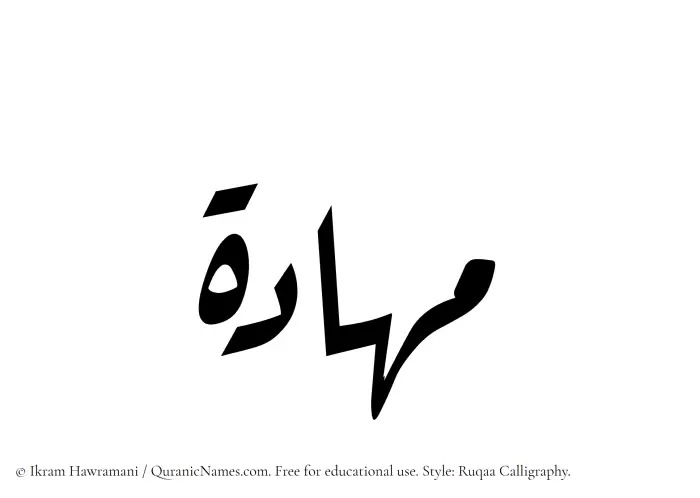 The name Mahaada written in Ruqaa